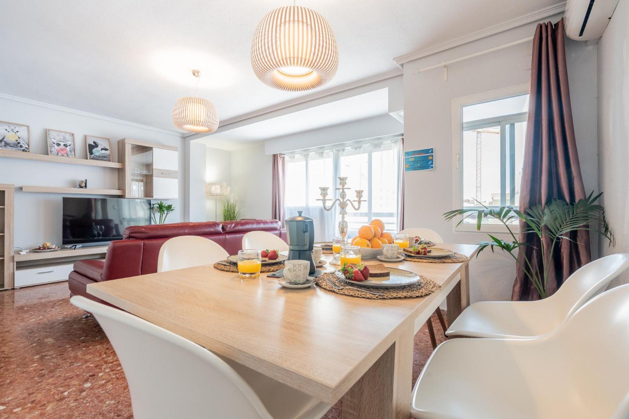 Apartamento Familiar En Avenida Del Puerto Валенсия Экстерьер фото